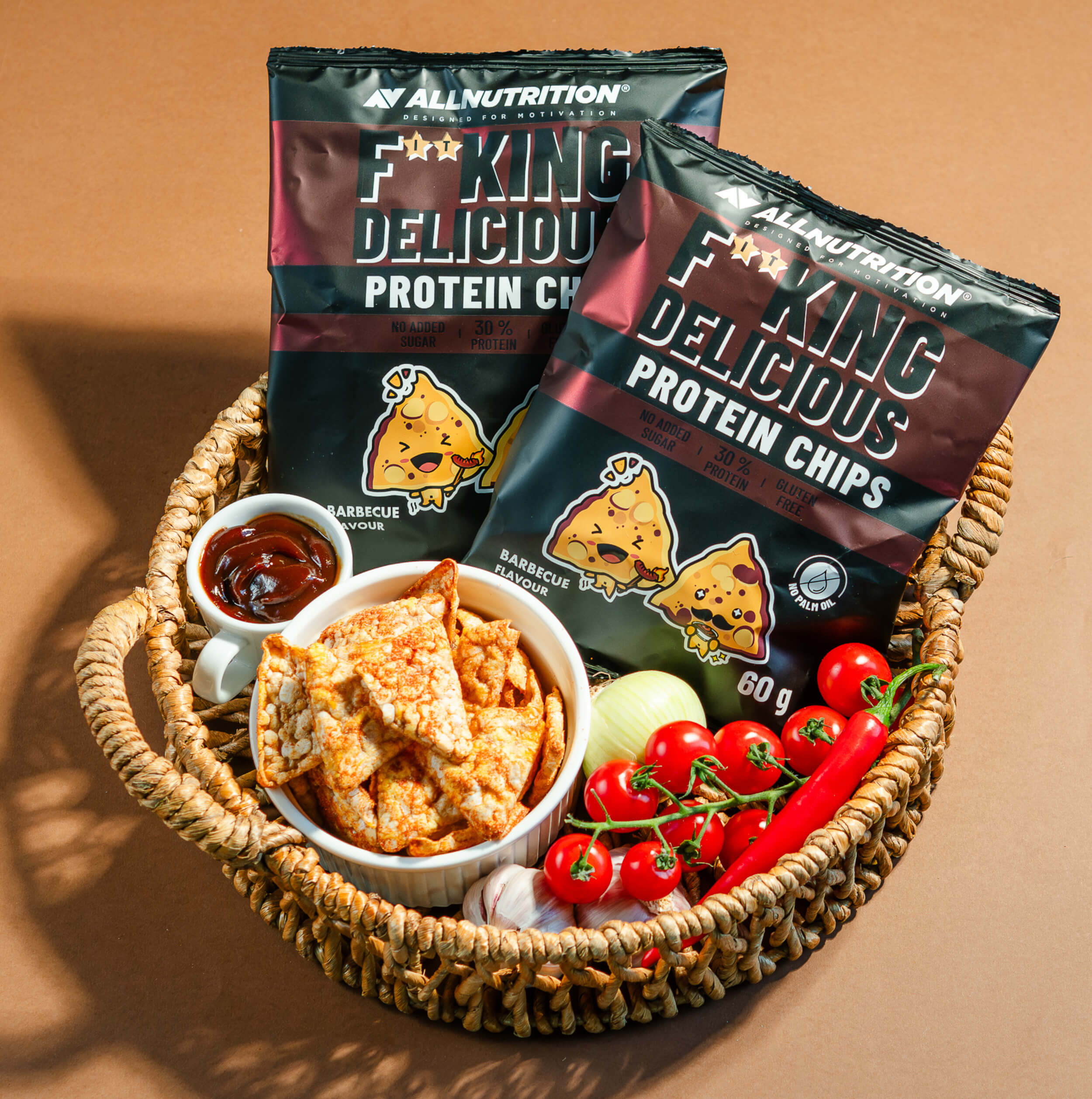 Fitking Delicious Protein Chips Barbecue 60g ALLNUTRITION • 5 zł