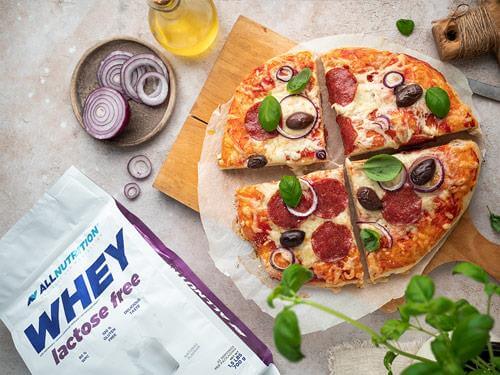 Proteinowa pizza z odżywką białkową bez laktozy