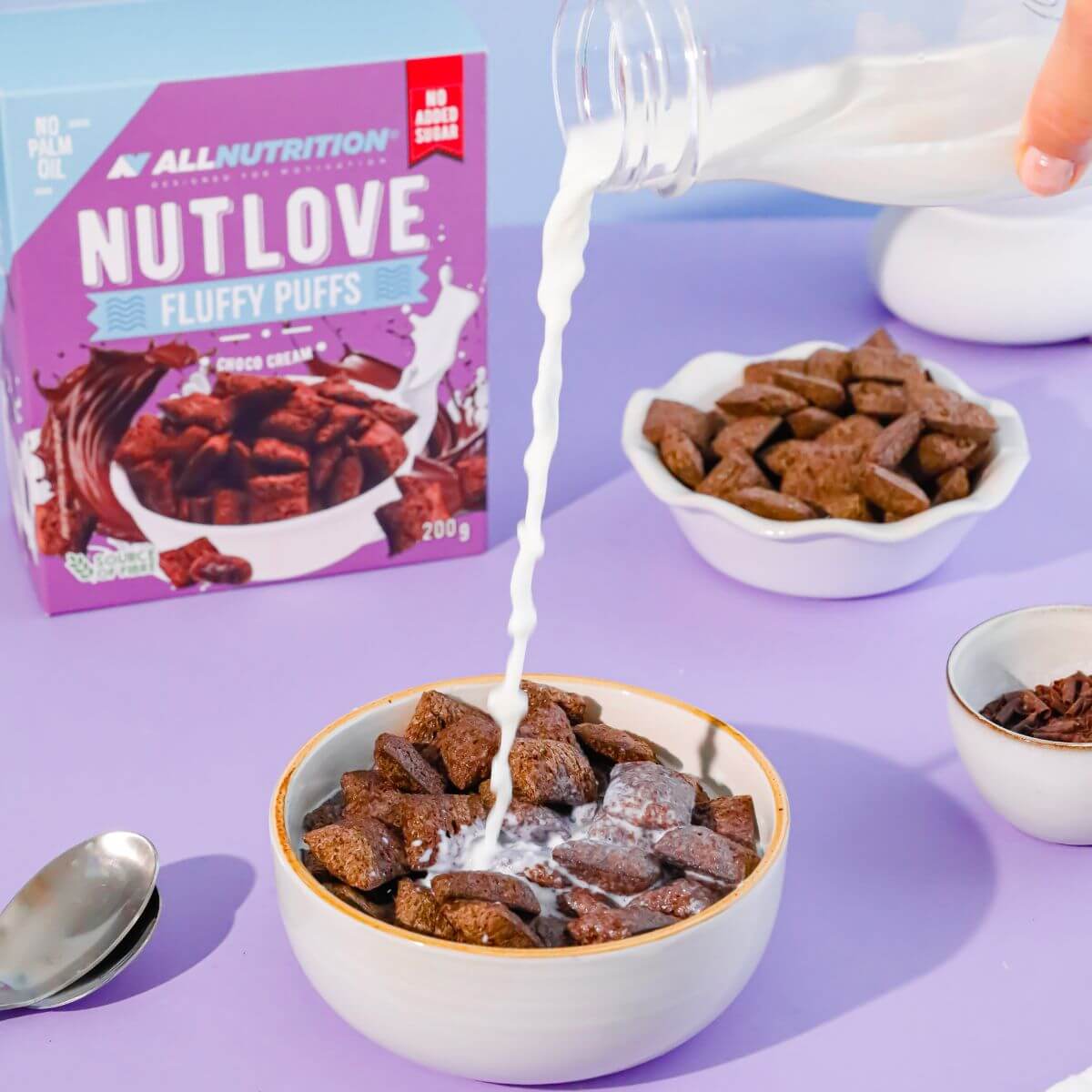 NUTLOVE Fluffy Puffs Choco Cream - płatki śniadaniowe