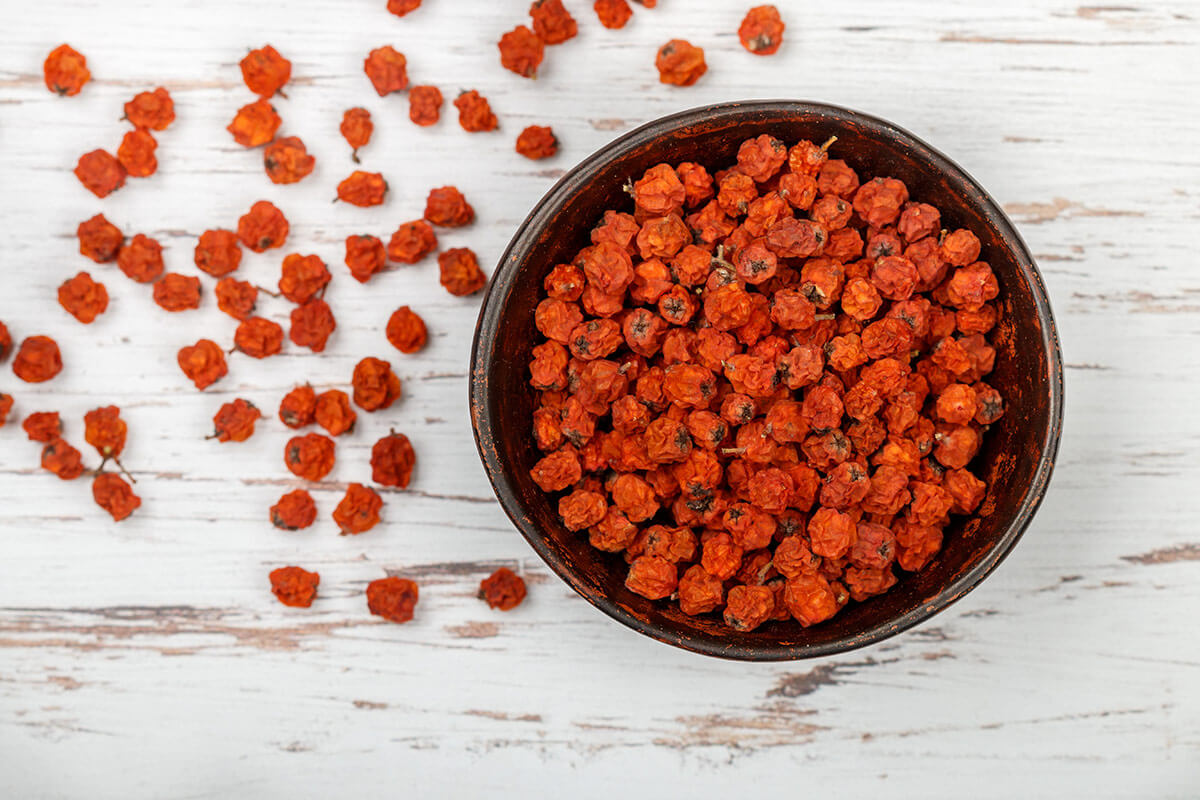 suszone owoce jarzębiny