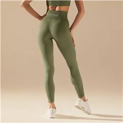 Bezszwowe legginsy BASIC OLIVE