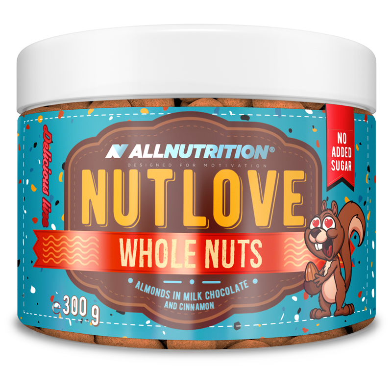 ALLNUTRITION NUTLOVE WHOLENUTS - Migdały W Mlecznej Czekoladzie Z Cynamonem