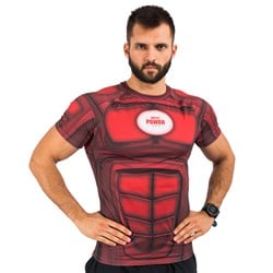 Rashguard męski krótki rękaw Wzór Mięśnie