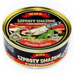 Szproty smażone w sosie pomidorowym