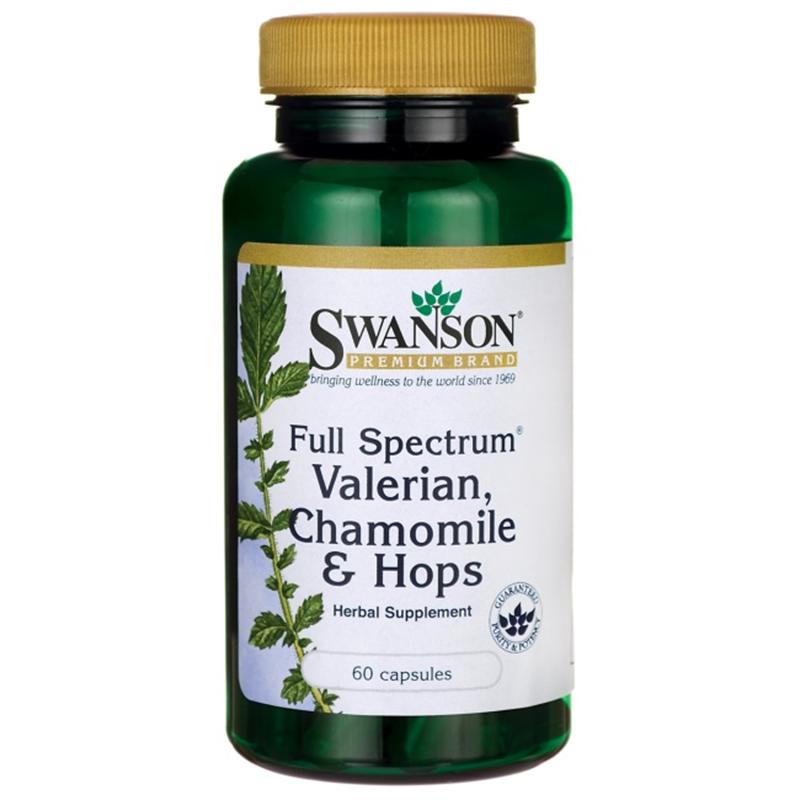 Swanson Full Spectrum Valerian, Chamomile & Hops