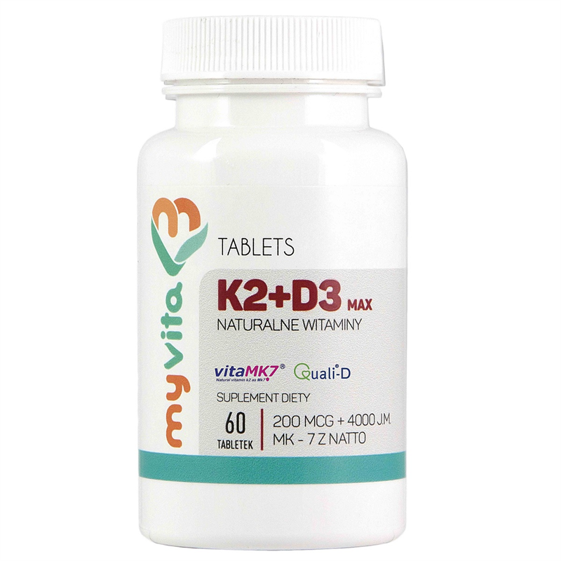 MyVita Naturalna Witamina K2 + D3 Max