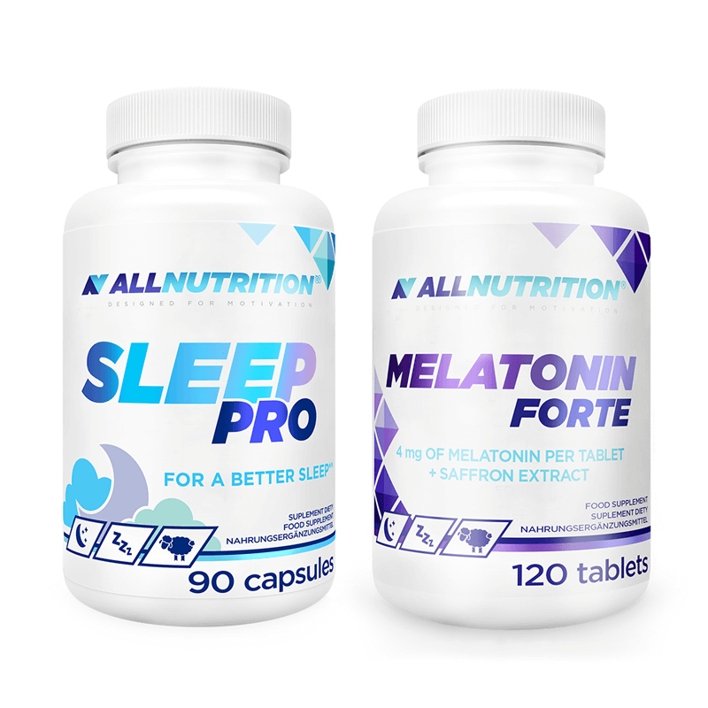 ALLNUTRITION Sleep Pro 90 kapsułek + Melatonin Forte 120 tabletek