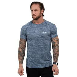 Męski T-SHIRT DRY Blue Melange