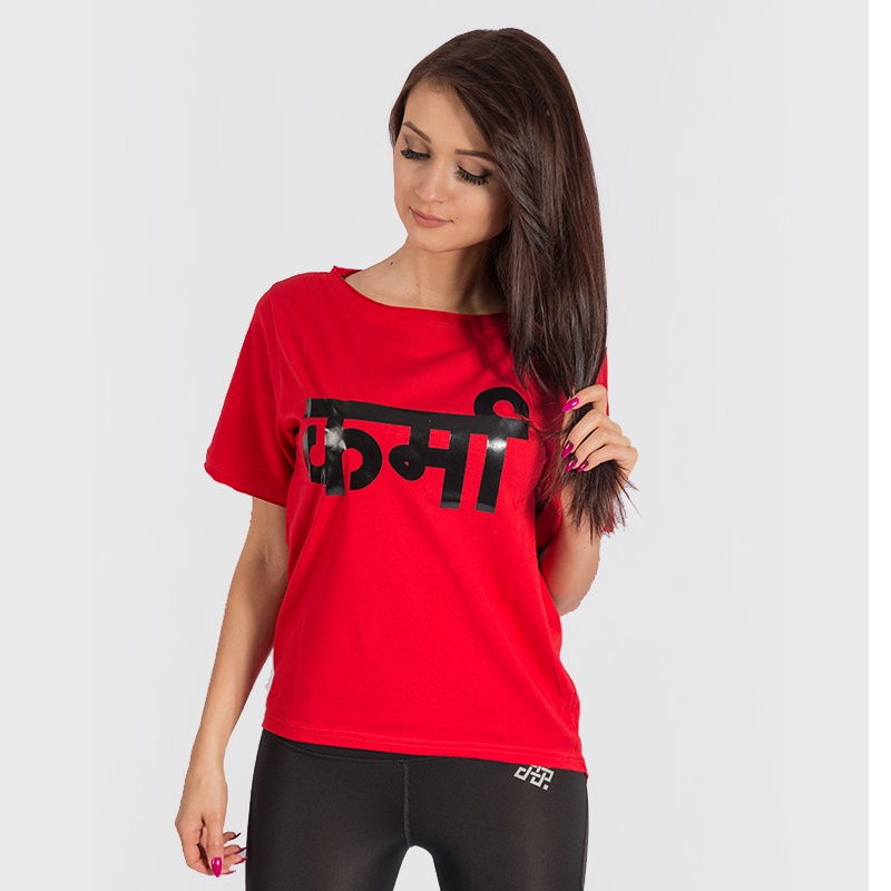 SFD POWER WEAR Karma T-shirt Long Back Red Energy