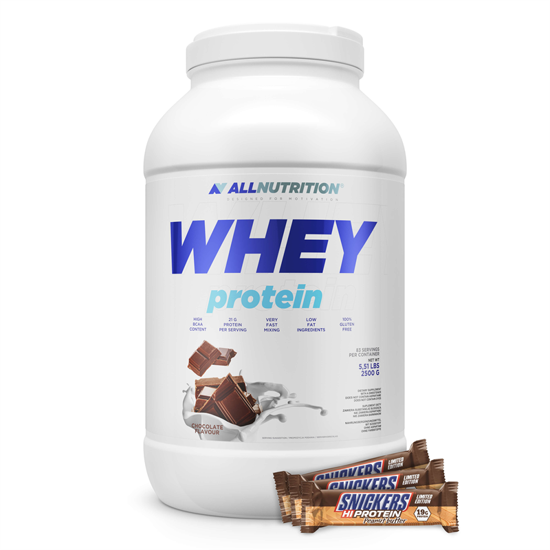 ALLNUTRITION Whey Protein + 3x Snickers Hi-Protein Bar