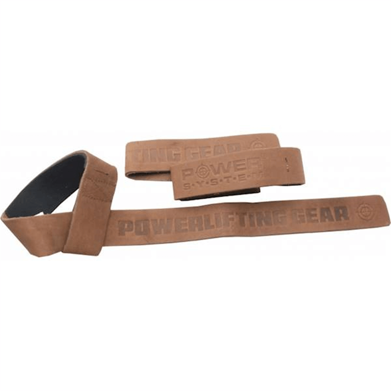 Power System PASKI LEATHER LIFTING STRAPS-BROWN