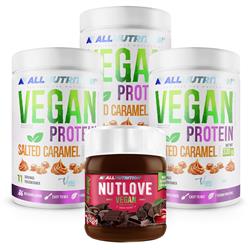 3x Vegan Protein 500g + Nutlove 200g Gratis