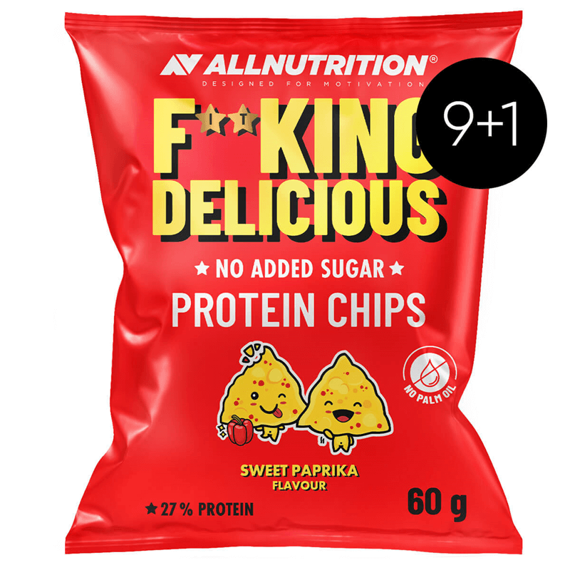ALLNUTRITION 9+1 GRATIS Fitking Delicious Protein Chips Sweet Paprika 60g