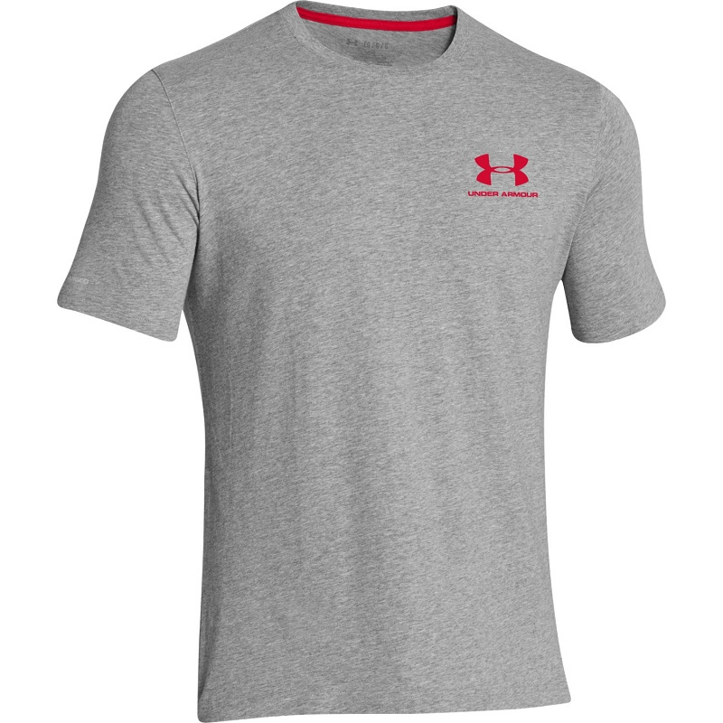 Under Armour Charged Cotton Sportstyle Left Chest Logo T Light Grey