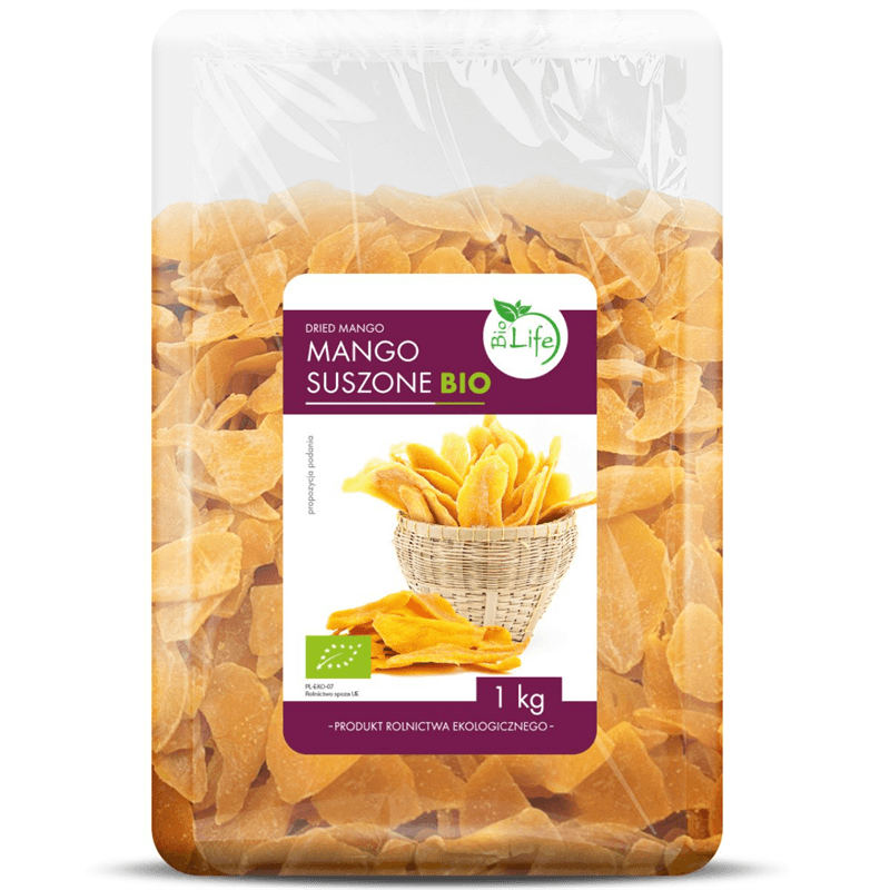 BioLife Mango suszone plastry bez cukru BIO
