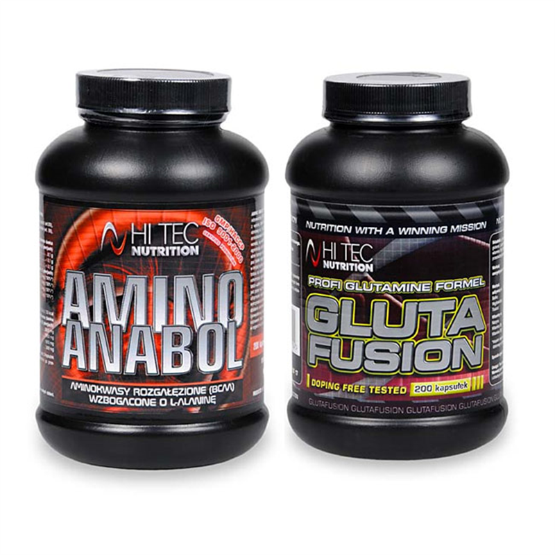 Hi-Tec Nutrition Amino Anabol 200kap. + Glutafusion 200kap.
