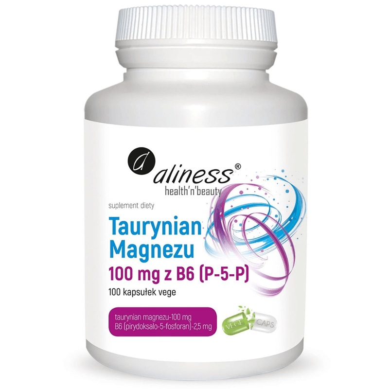 Aliness Taurynian Magnezu 100 mg z B6 (P-5-P)