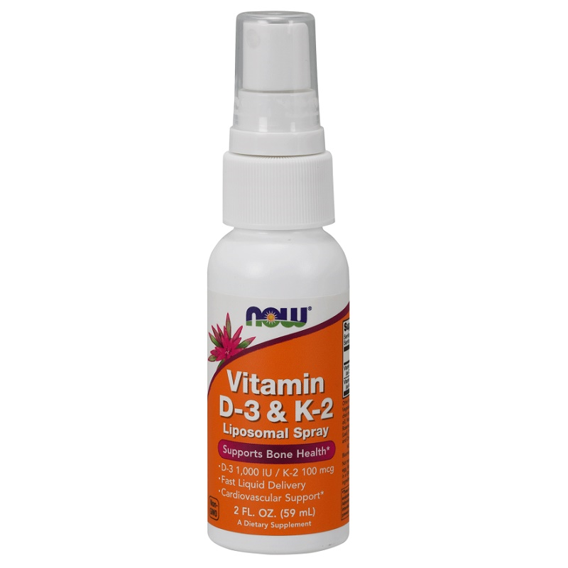 Now Vitamin D-3 & K-2 Liposomal Spray