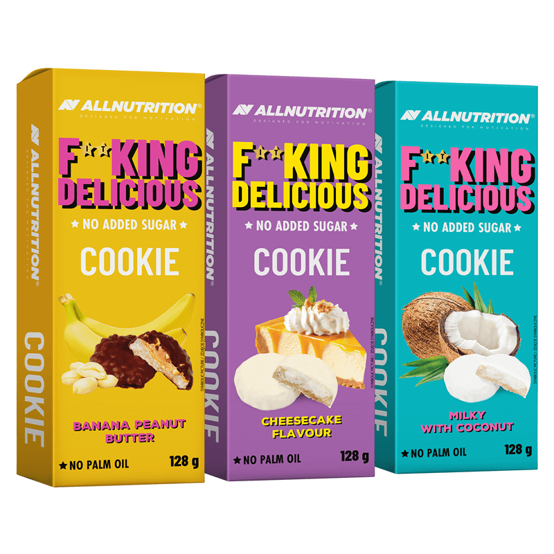 ALLNUTRITION FITKING COOKIE BANANA PEANUT BUTTER +  CHEESECAKE +  MILKY WITH COCONUT