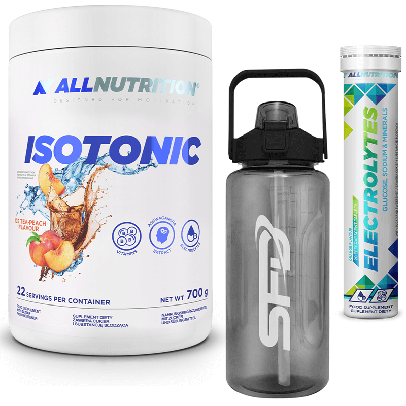 ALLNUTRITION Isotonic 700g + Electrolytes 20 tabletek + SFD Butelka Sportowa