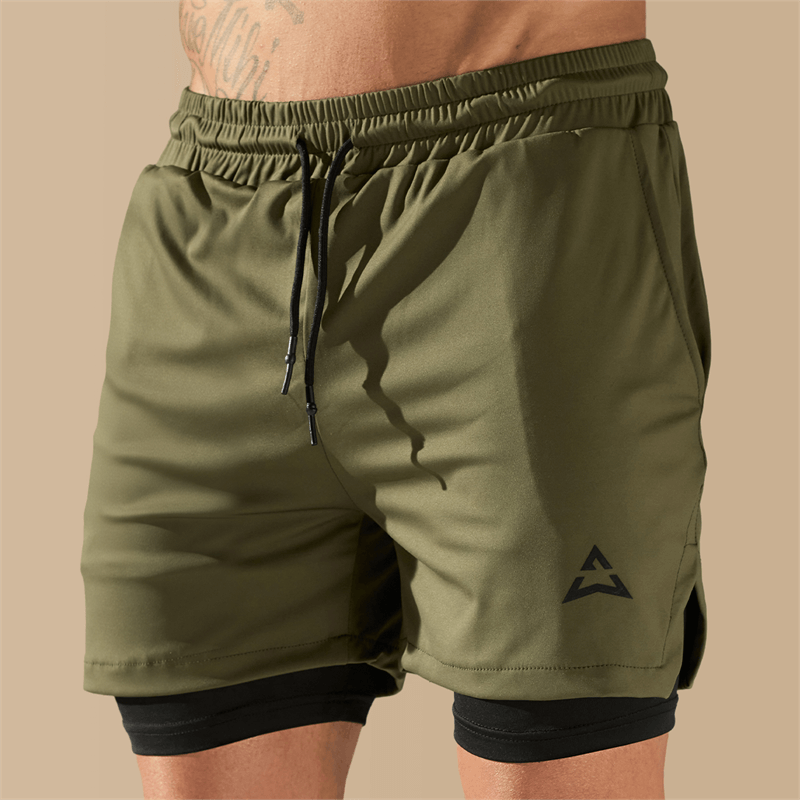 Allwear Spodenki 2w1 OLIVE