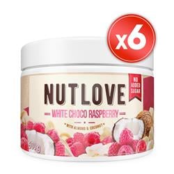 6x NUTLOVE White Choco Raspberry 500g