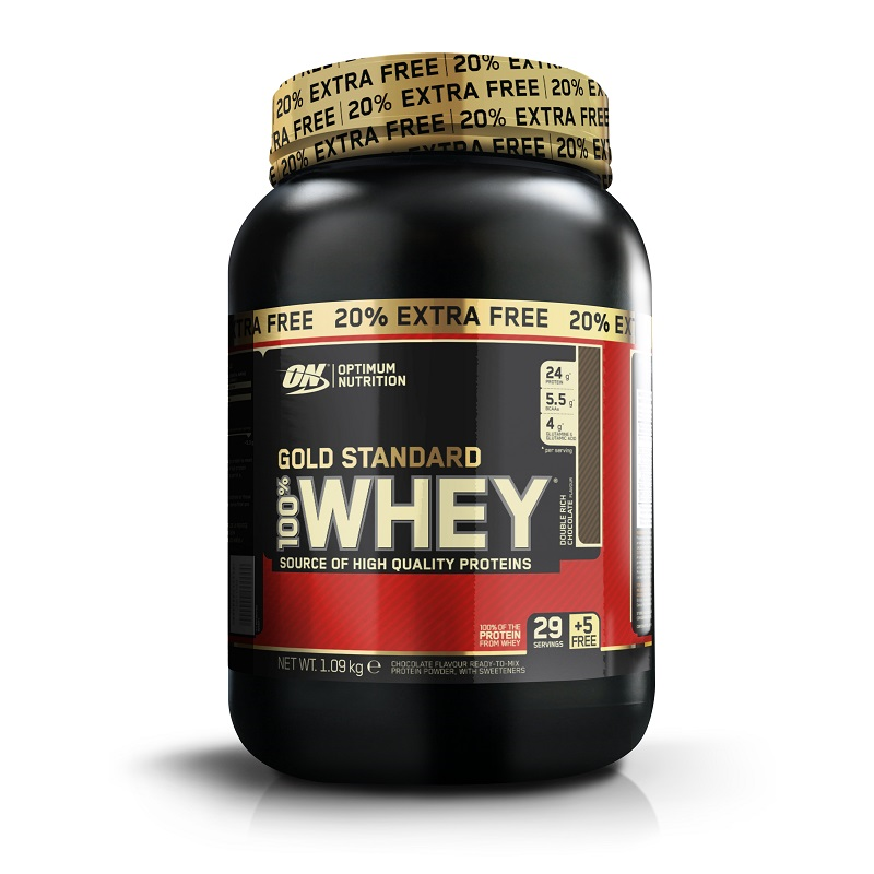 Optimum Nutrition Whey Gold Standard 100% + 20% Extra Free