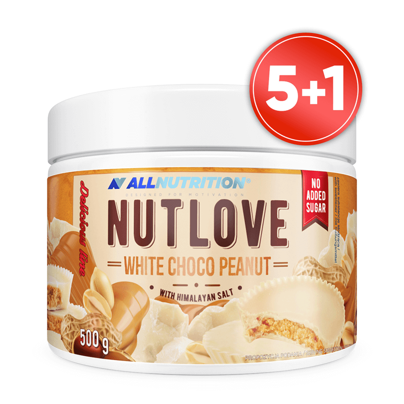 ALLNUTRITION 5+1 Gratis Nutlove White Choco Peanut 500g