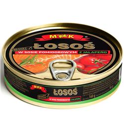 Łosoś w sosie pomidorowym z jalapeno