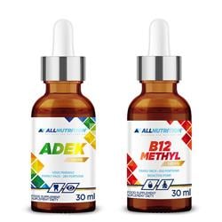 Witaminy ADEK krople 30 ml + Witamina B12 METHYL krople 30ml