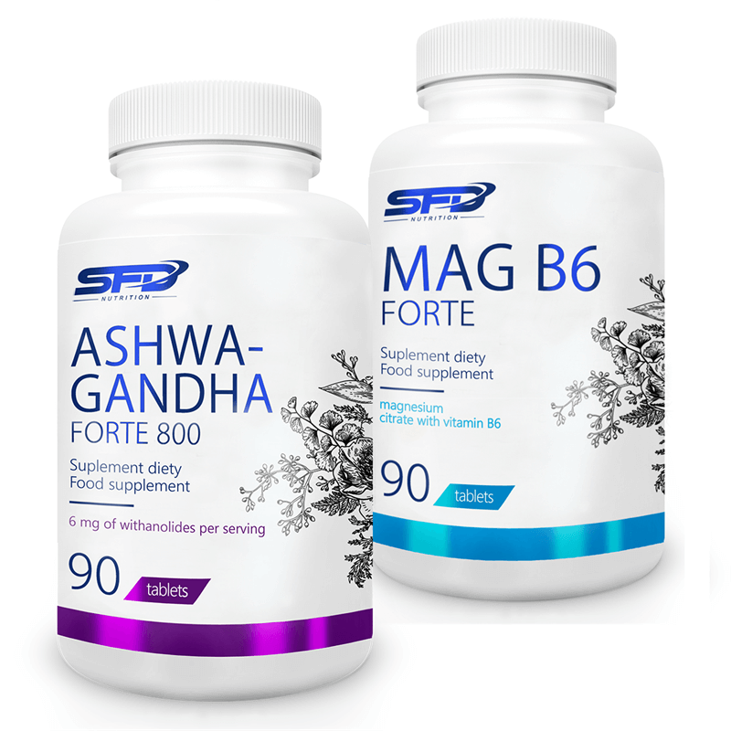 SFD NUTRITION Ashwagandha Forte 800 90 tab + Mag B6 Forte 90 tab