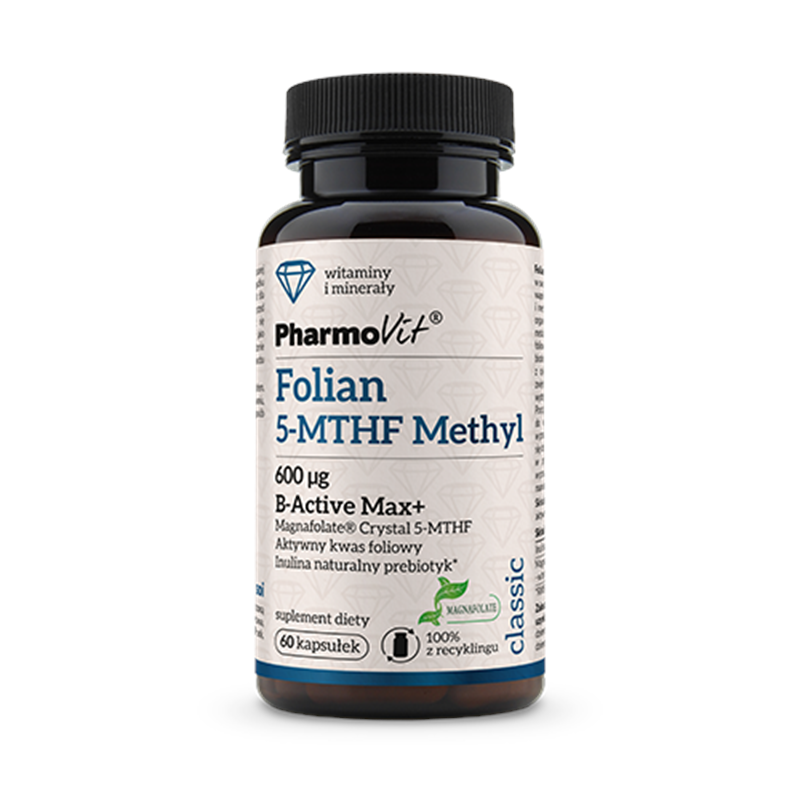 Pharmovit Folian 5-MTHF Methyl 600 µg B-ACTIVE MAX+