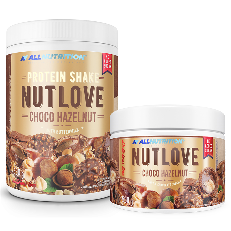ALLNUTRITION NUTLOVE Protein Shake Chocolate Hazelnut 630g+Choco Hazelnut 500g