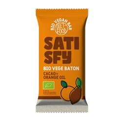 Bio Wegański Batonik SATISFY - kakaowy z olejkiem pomarańczowym