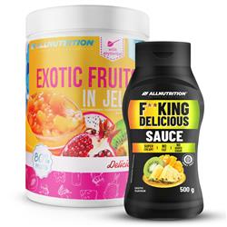 Exotic Fruits In Jelly 1000g + Fitking Delicious Sauce Exotic 500g