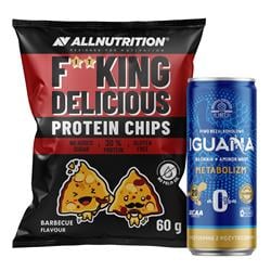 FITKING DELICIOUS PROTEIN CHIPS BARBECUE 60g +  Piwo Bezalkoholowe 330ml