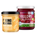 Fitking Delicious Peanut Cream 350g + FRULOVE In Jelly Apple & Cherry 500g ()