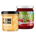Fitking Delicious Peanut Cream 350g + FRULOVE In Jelly Kiwi & Strawberry 500g ()
