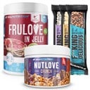 NUTLOVE CRUNCH 500g + FRULOVE In Jelly Cherry 1000g + 3x FITKING BAR 55g ()