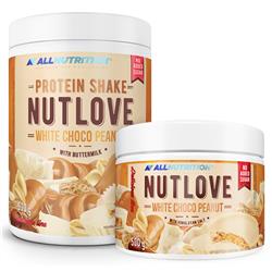 NUTLOVE Protein Shake White Choco Peanut 630g+Nutlove White Choco Peanut 500g