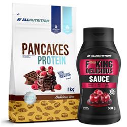Pancakes Protein 1000g + Fitking Delicious Sauce Cherry 500g