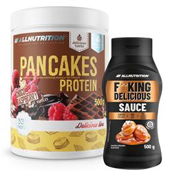 Pancakes Protein 500g + Fitking Delicious Sauce Salted Caramel 500g