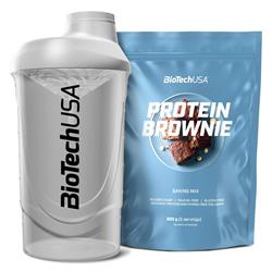 Protein Brownie 500g + Shaker Gratis
