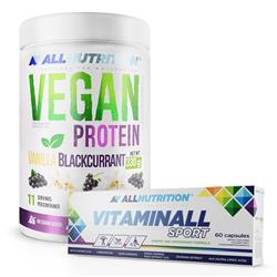 Vegan Protein 500g + Vitaminall Sport 60caps