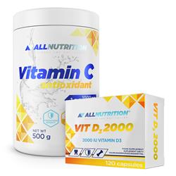 Vitamin C Antioxidant 500g + D3 2000 120 kaps