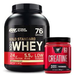 Whey Gold Standard 100% 2270g + BSN Creatine DNA 216g Gratis