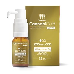 CannabiGold VITAL 250MG CBD + Witamina D3 2000j.m