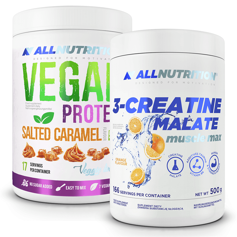 ALLNUTRITION Vegan Protein 500g + 3-Creatine Malate 500g
