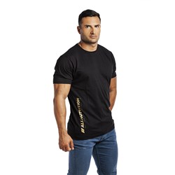 T-shirt Złoty Napis Czarna