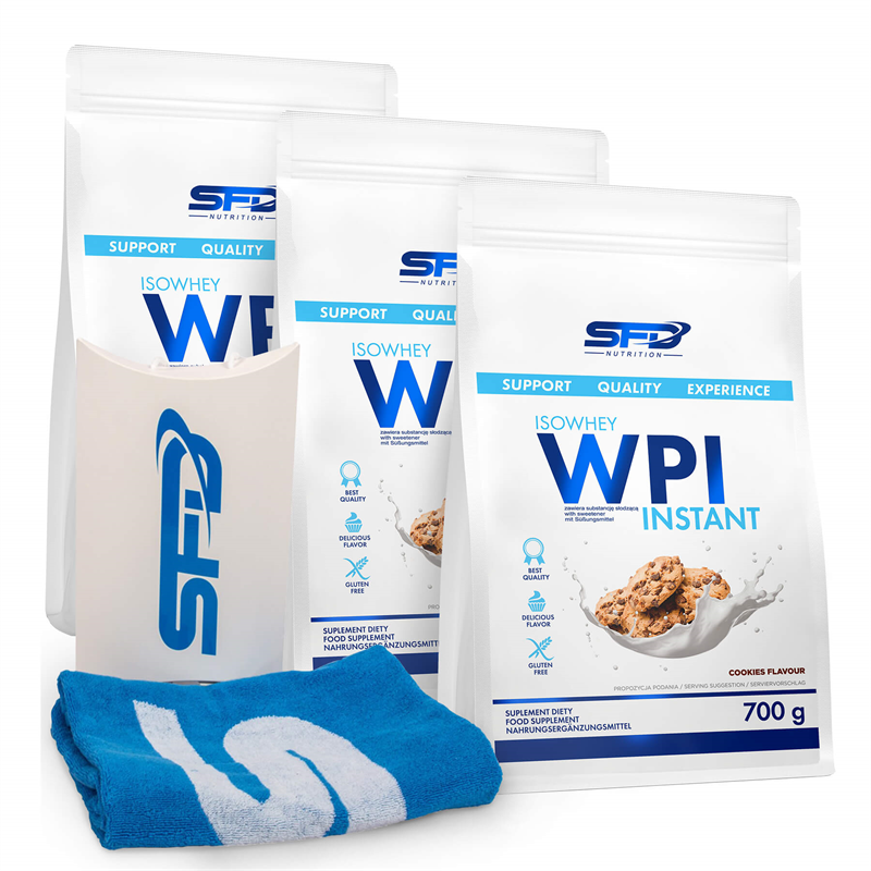 SFD NUTRITION 3x WPI Isowhey Instant + Ręcznik